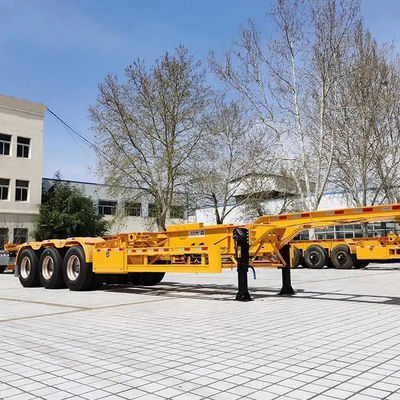 3 assi 40ft 20ft Skeleton Semi Trailer 20ft 40ft 45ft contenitore con 12 serrature torsione